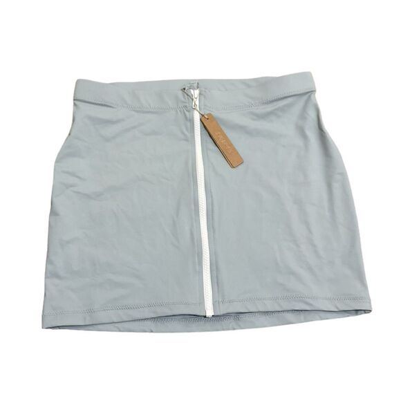 NWT SKIMS Pacific Sporty Mid Rise Stretch Recycled Nylon Mini Swim Skirt